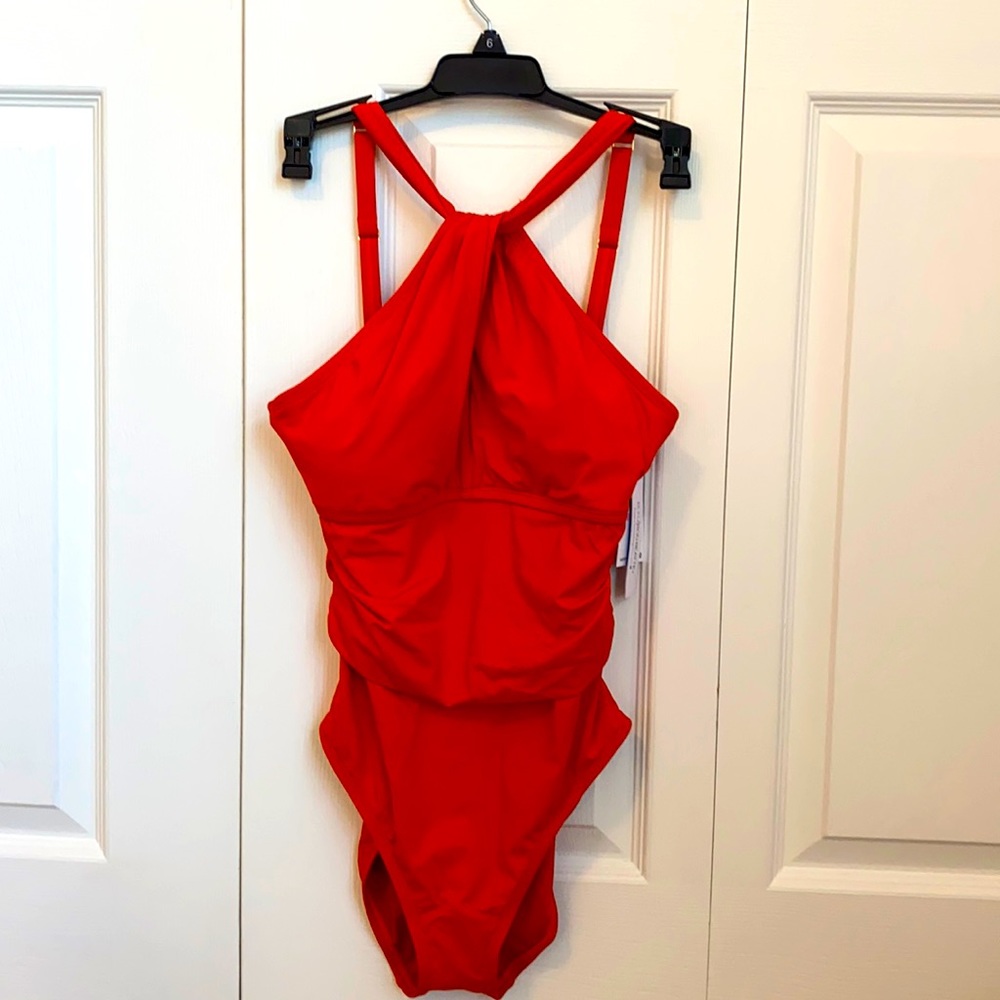 Bleu Rod Beattie Keyhole One Piece Swim Suit